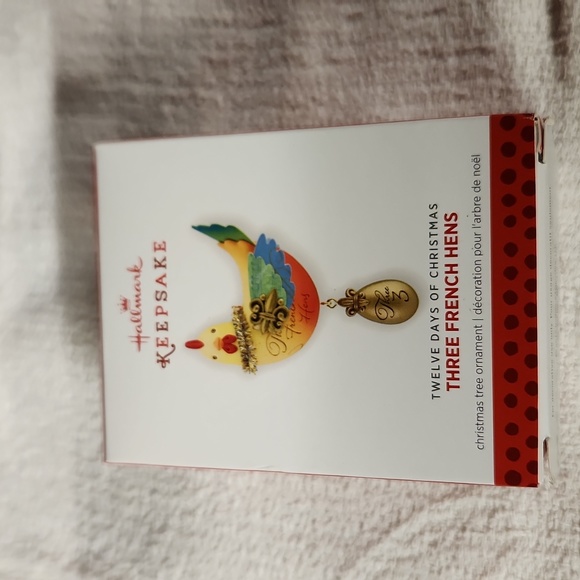 Hallmark Other - NWT 2013 Hallmark Keepsake 12 Days of Christmas Three French Hens Xmas Ornament